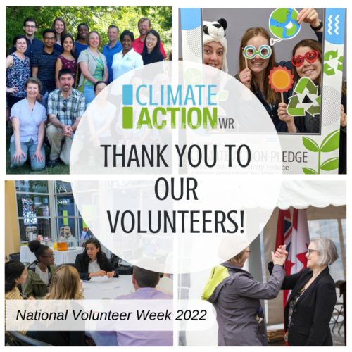 National Volunteer Week 2022: “A BIG thank you to our volunteers; the heart of ClimateActionWR”